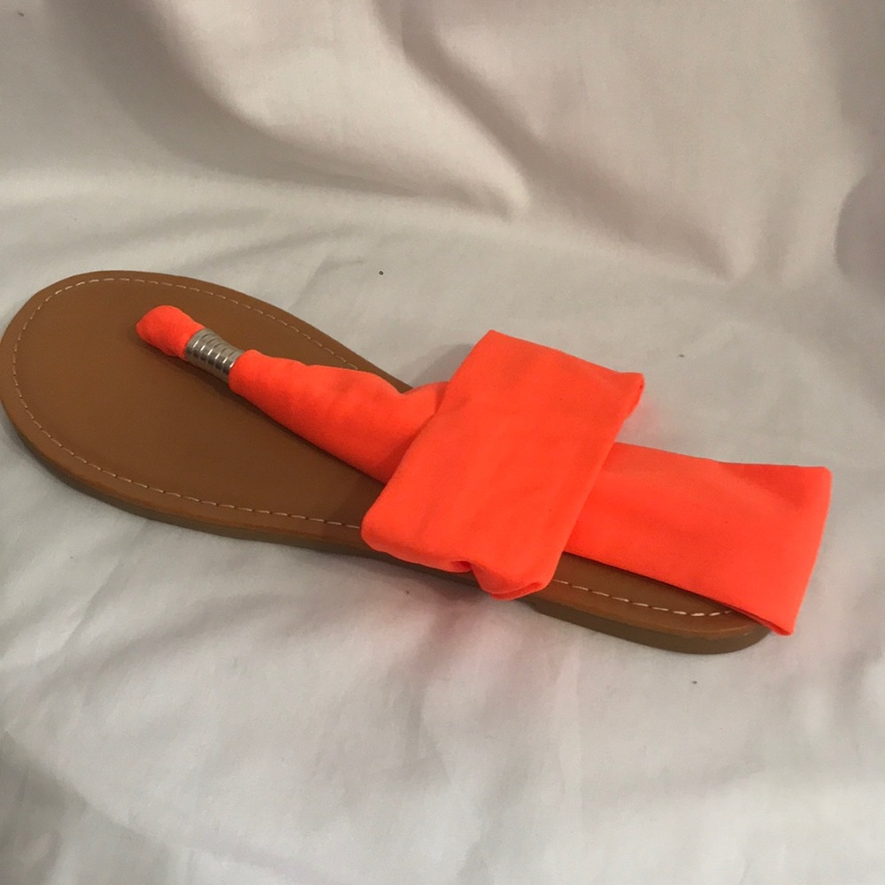Neon orange sandal